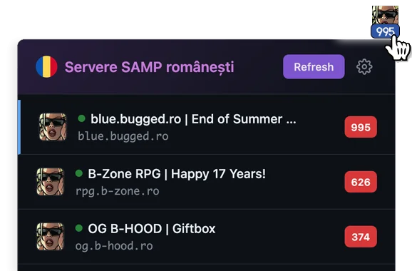 Extensie servere SAMP