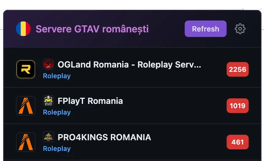 Extensie servere GTA V